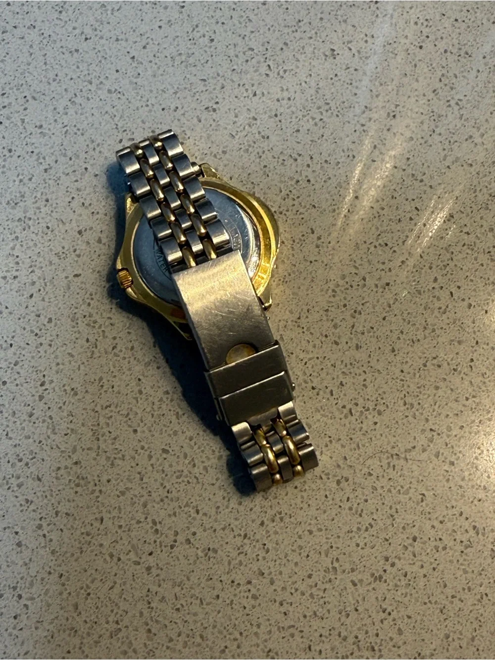 Guess Two-Tone Gold and Silver Women's Bracelet Watch with White Dial